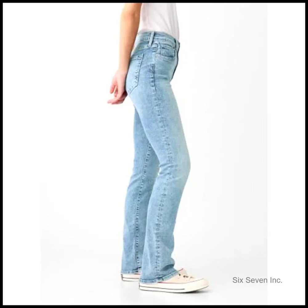 Baby Boot Cut Denim Jeans Classic Retro Y2K Style Flattering Fit